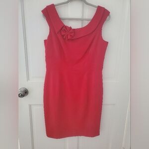 Calvin Klein Red Sheath Cocktail Dress Size 12